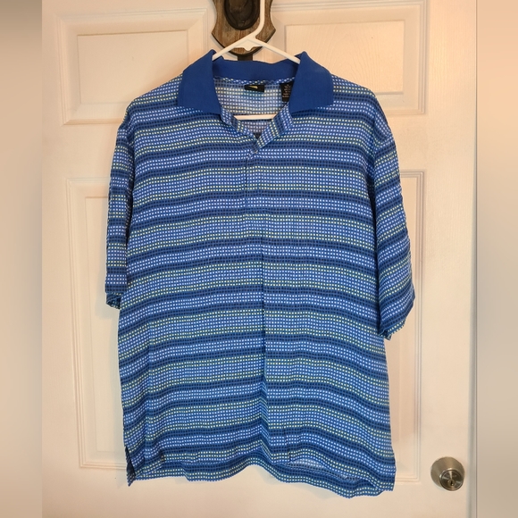 Saxony Silk 4 Golf Men's Polo Golf Shirt, Size: Medium Color: Blue - Picture 3 of 8